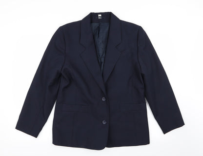 Womens UK Size 14 Preworn Regular Blue Blazer