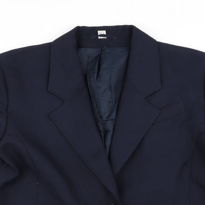 Womens UK Size 14 Preworn Regular Blue Blazer