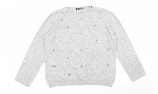 bonmarche Womens Grey   Pullover Jumper Size M