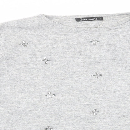bonmarche Womens Grey   Pullover Jumper Size M