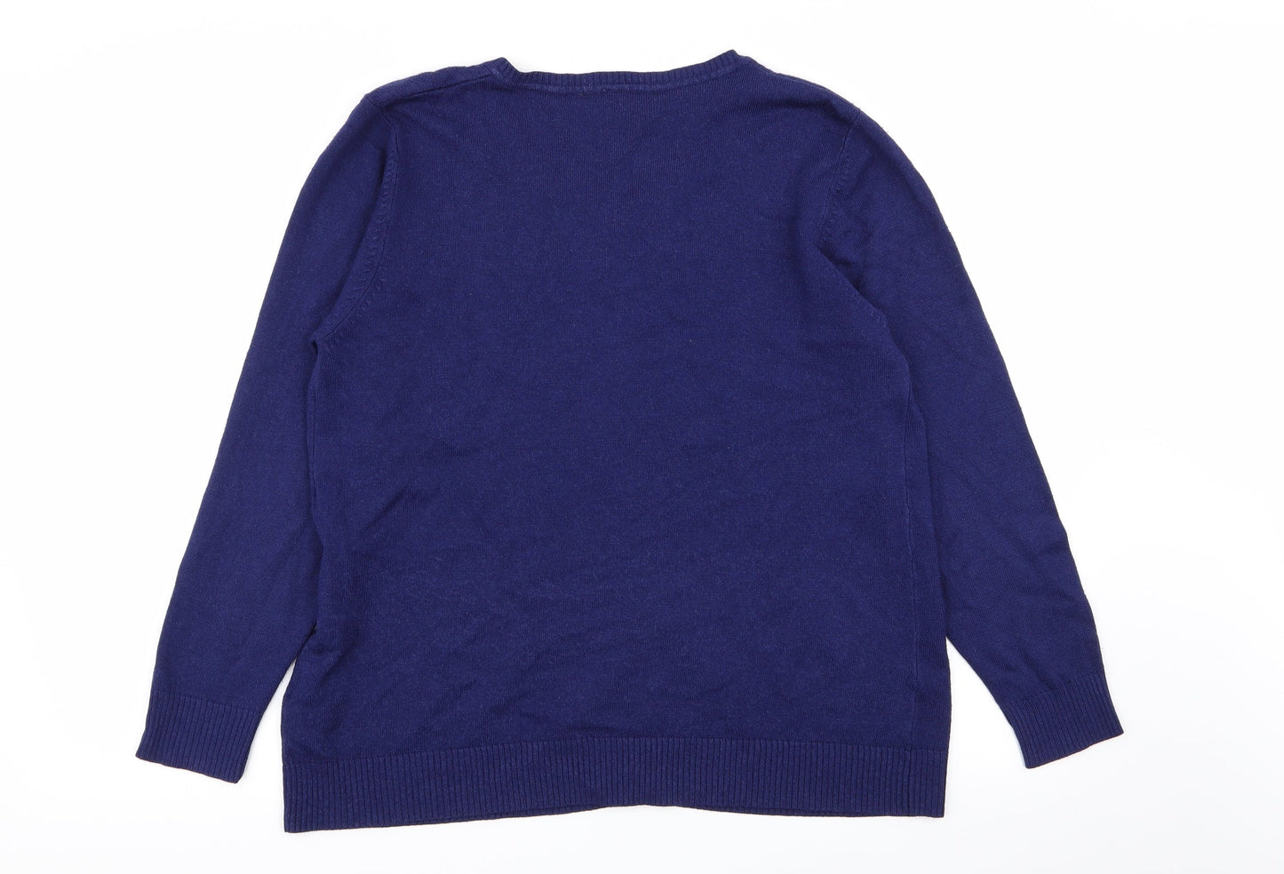 Womens UK Size L Roman Blue Pullover Jumper