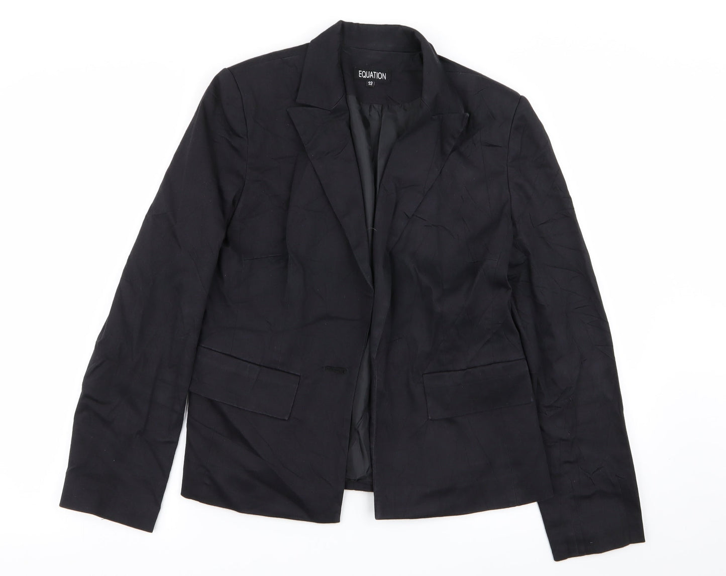 Womens UK Size 12 equation Regular Black Blazer
