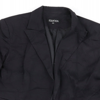 Womens UK Size 12 equation Regular Black Blazer