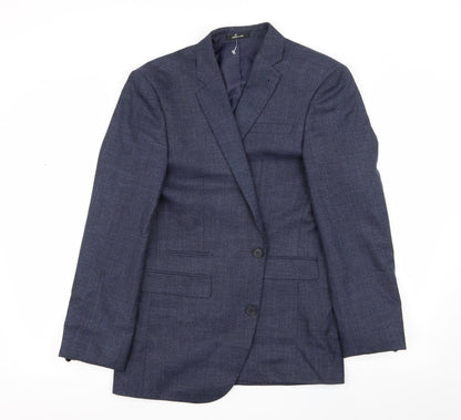 Mens UK Size S Cedar Wood State Regular Blue Suit Jacket