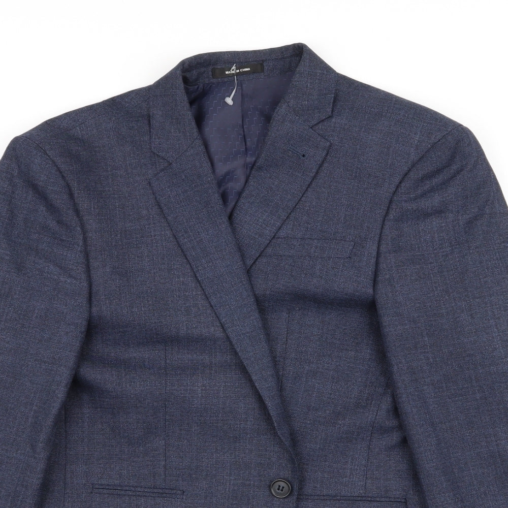 Mens UK Size S Cedar Wood State Regular Blue Suit Jacket