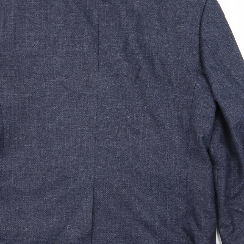Mens UK Size S Cedar Wood State Regular Blue Suit Jacket