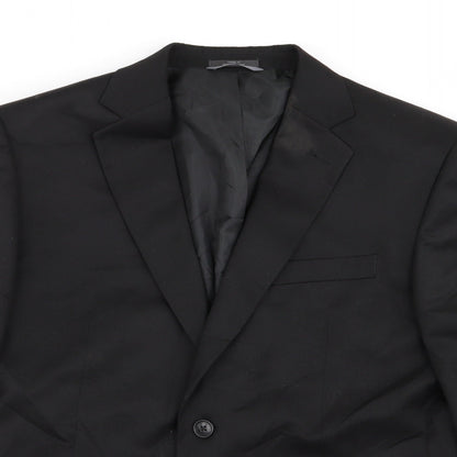 Mens UK Size 40 M&S Regular Black Suit Jacket