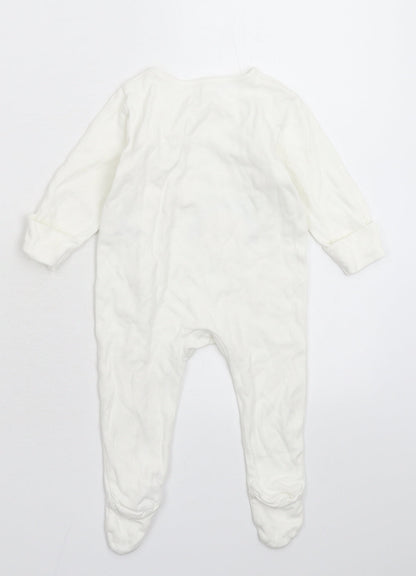 Marks and Spencer Baby White   Babygrow One-Piece Size 3-6 Months