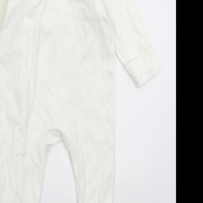 Marks and Spencer Baby White   Babygrow One-Piece Size 3-6 Months
