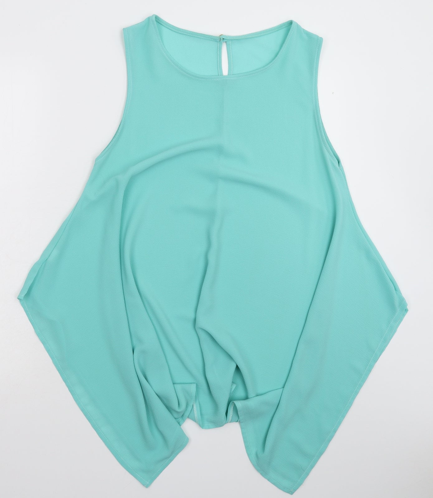 Womens UK Size One Size Preworn Green Basic Blouse