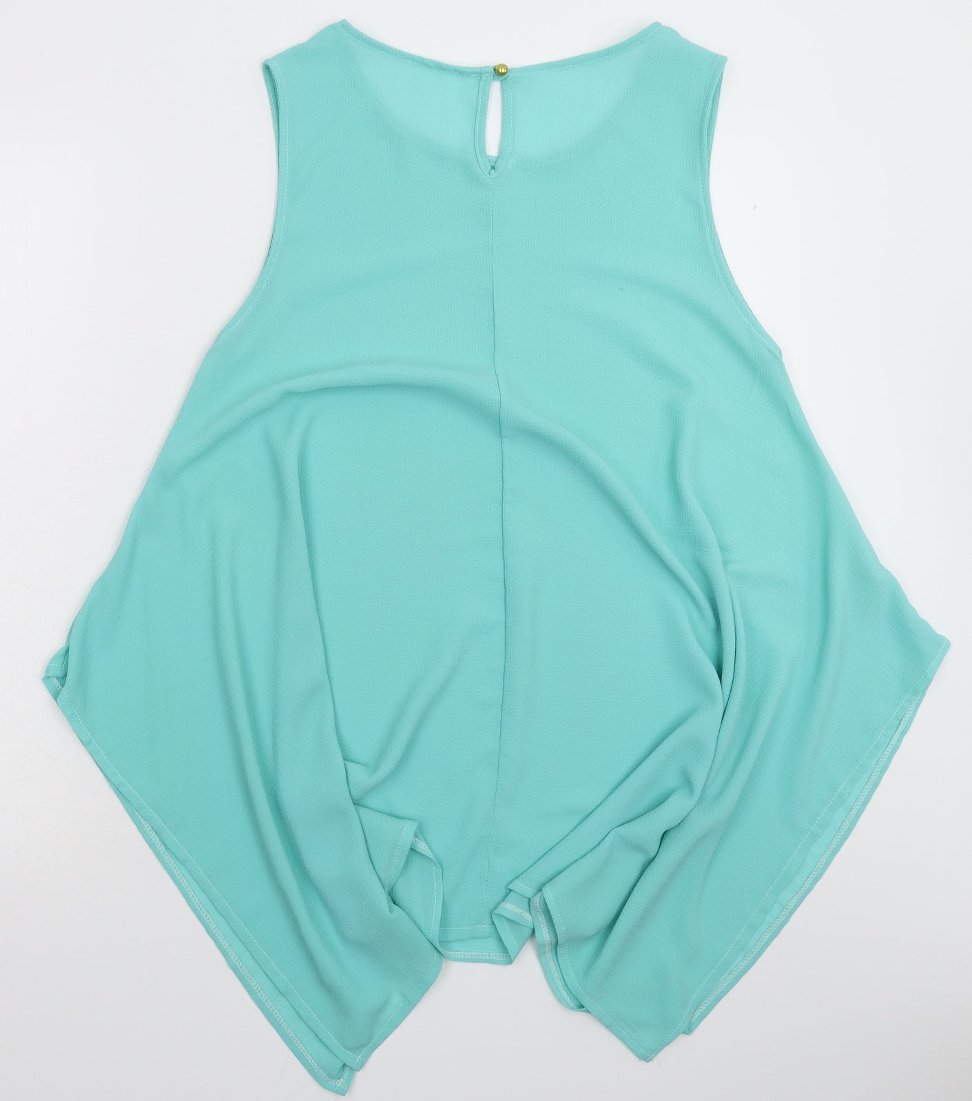 Womens UK Size One Size Preworn Green Basic Blouse
