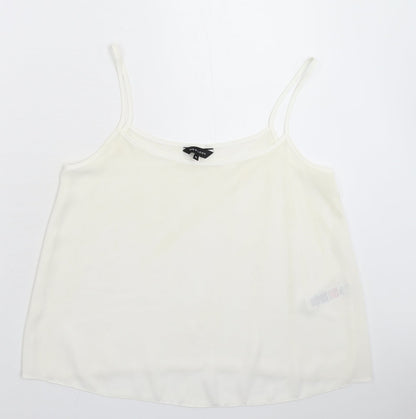 Womens UK Size 14 New Look White Basic Tank