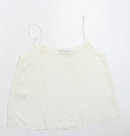 Womens UK Size 14 New Look White Basic Tank