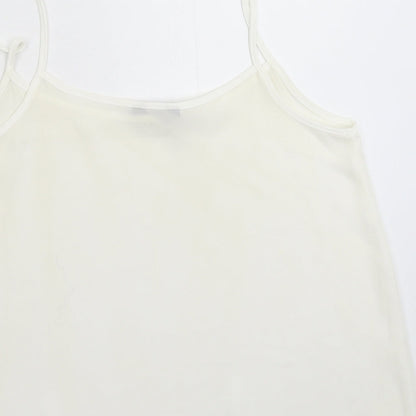 Womens UK Size 14 New Look White Basic Tank