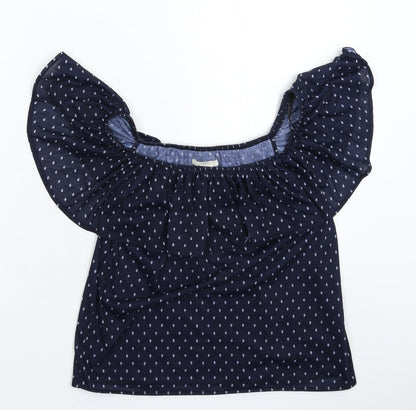 Womens UK Size XS H&M Blue Basic T-Shirt