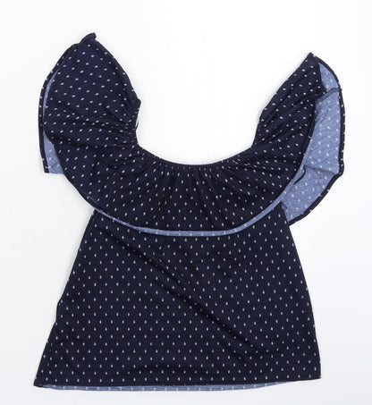 Womens UK Size XS H&M Blue Basic T-Shirt