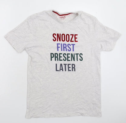 Marks and Spencer Mens Grey    T-Shirt Size S