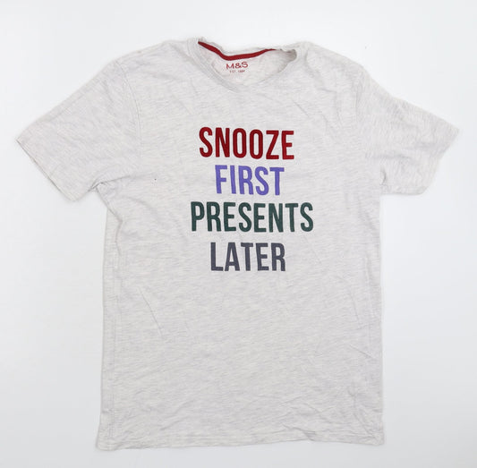 Marks and Spencer Mens Grey    T-Shirt Size S