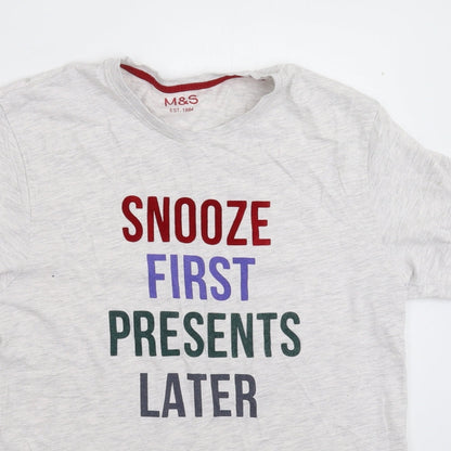 Marks and Spencer Mens Grey    T-Shirt Size S