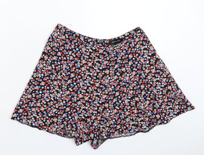 New Look Womens Multicoloured Floral  Hot Pants Shorts Size 6