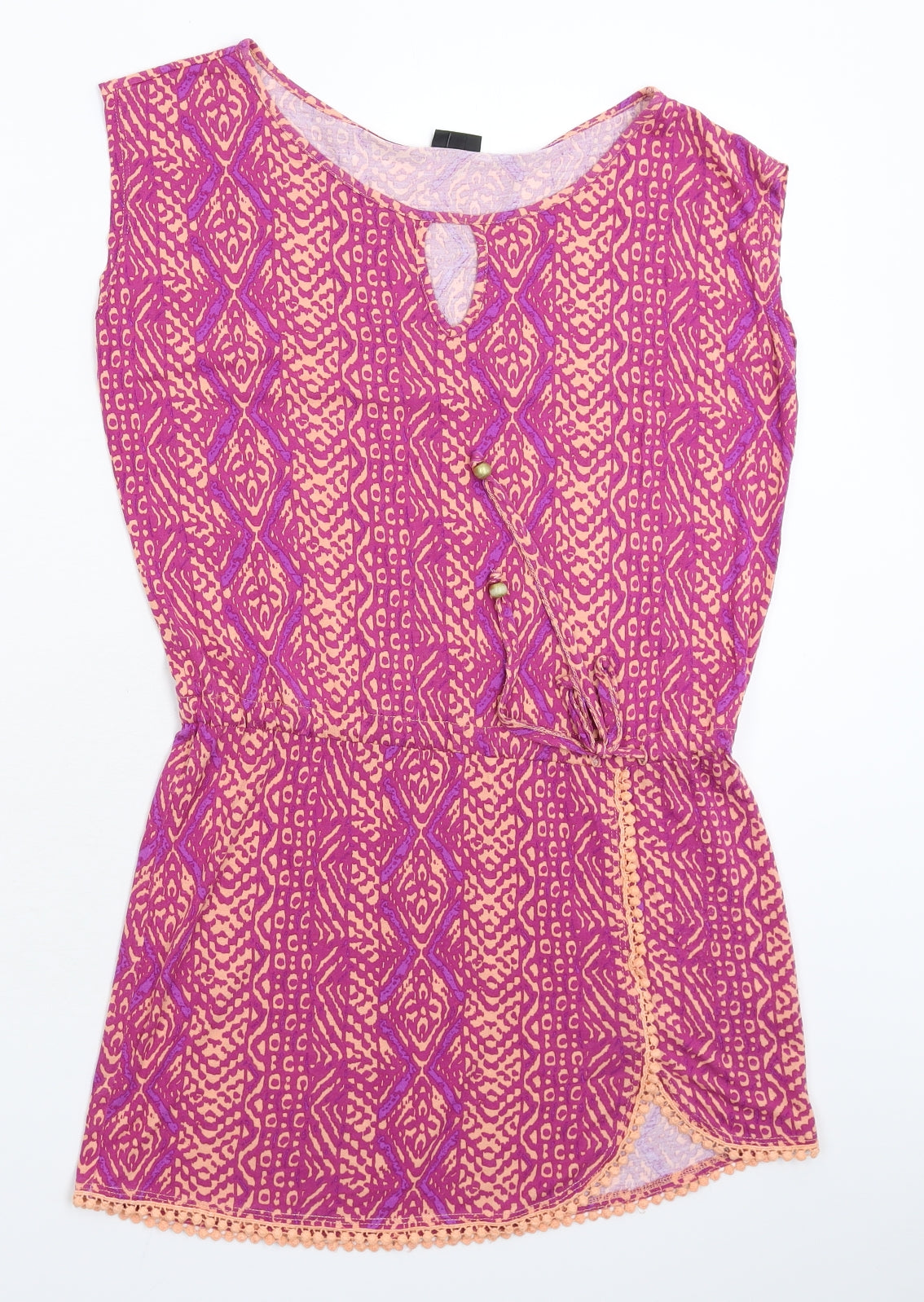 LASCANA Womens Pink Geometric  Basic Tank Size 8