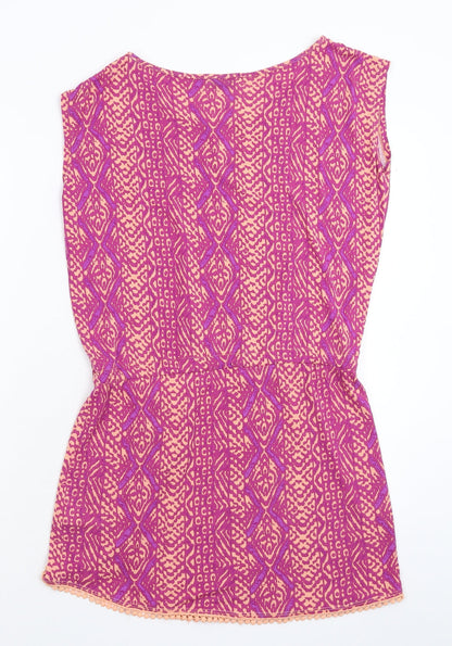 LASCANA Womens Pink Geometric  Basic Tank Size 8