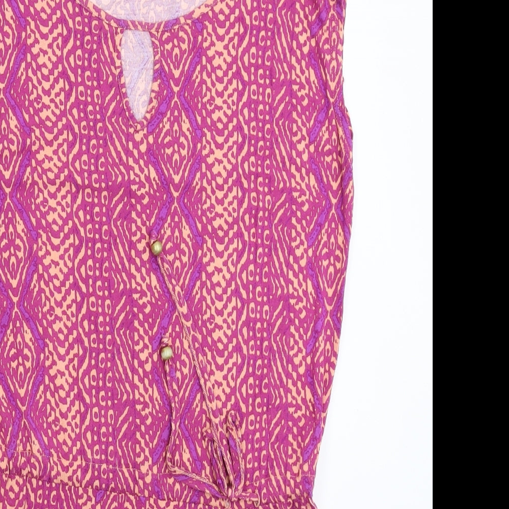 LASCANA Womens Pink Geometric  Basic Tank Size 8
