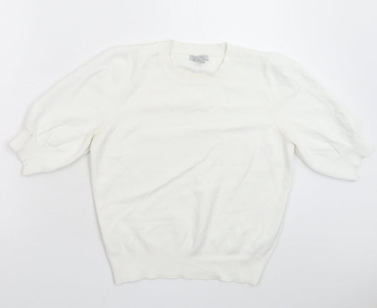 Womens UK Size S H&M White Pullover Jumper