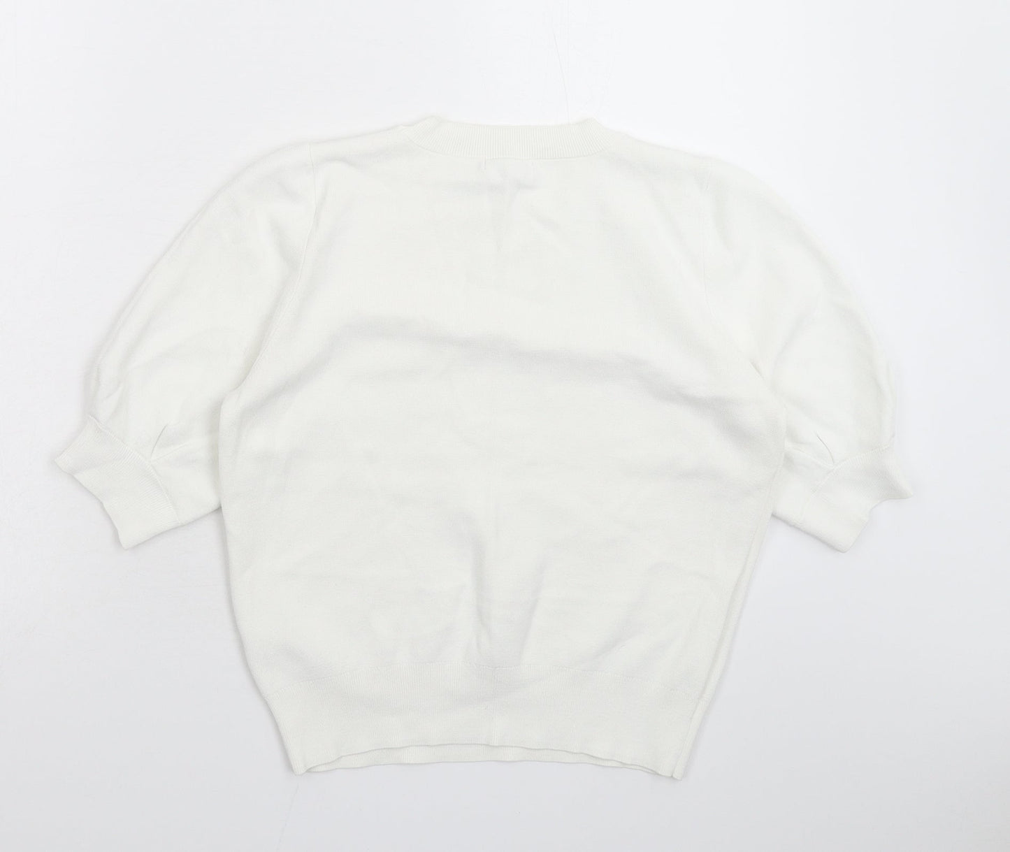 Womens UK Size S H&M White Pullover Jumper