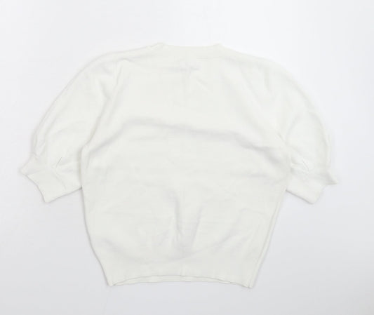 Womens UK Size S H&M White Pullover Jumper