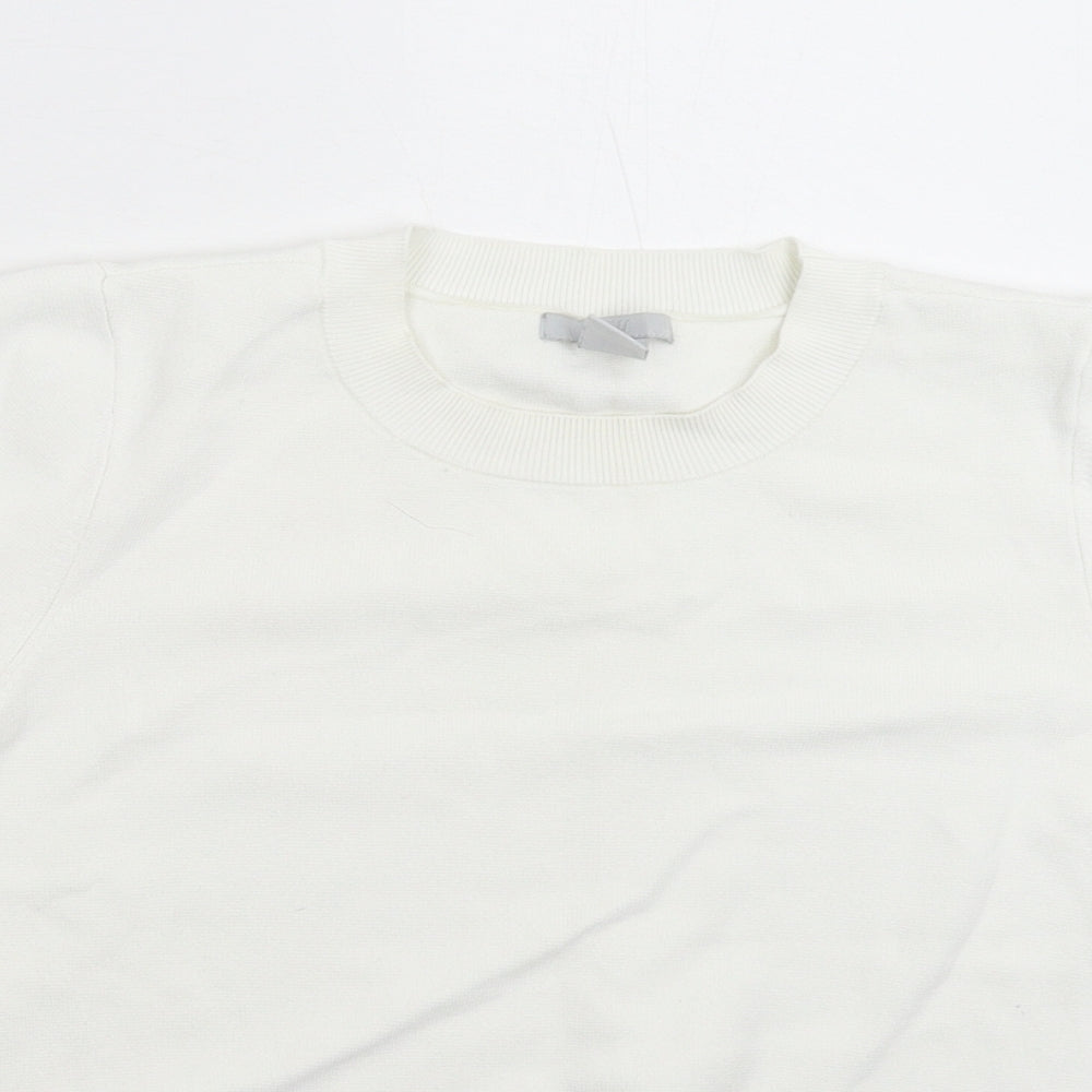 Womens UK Size S H&M White Pullover Jumper