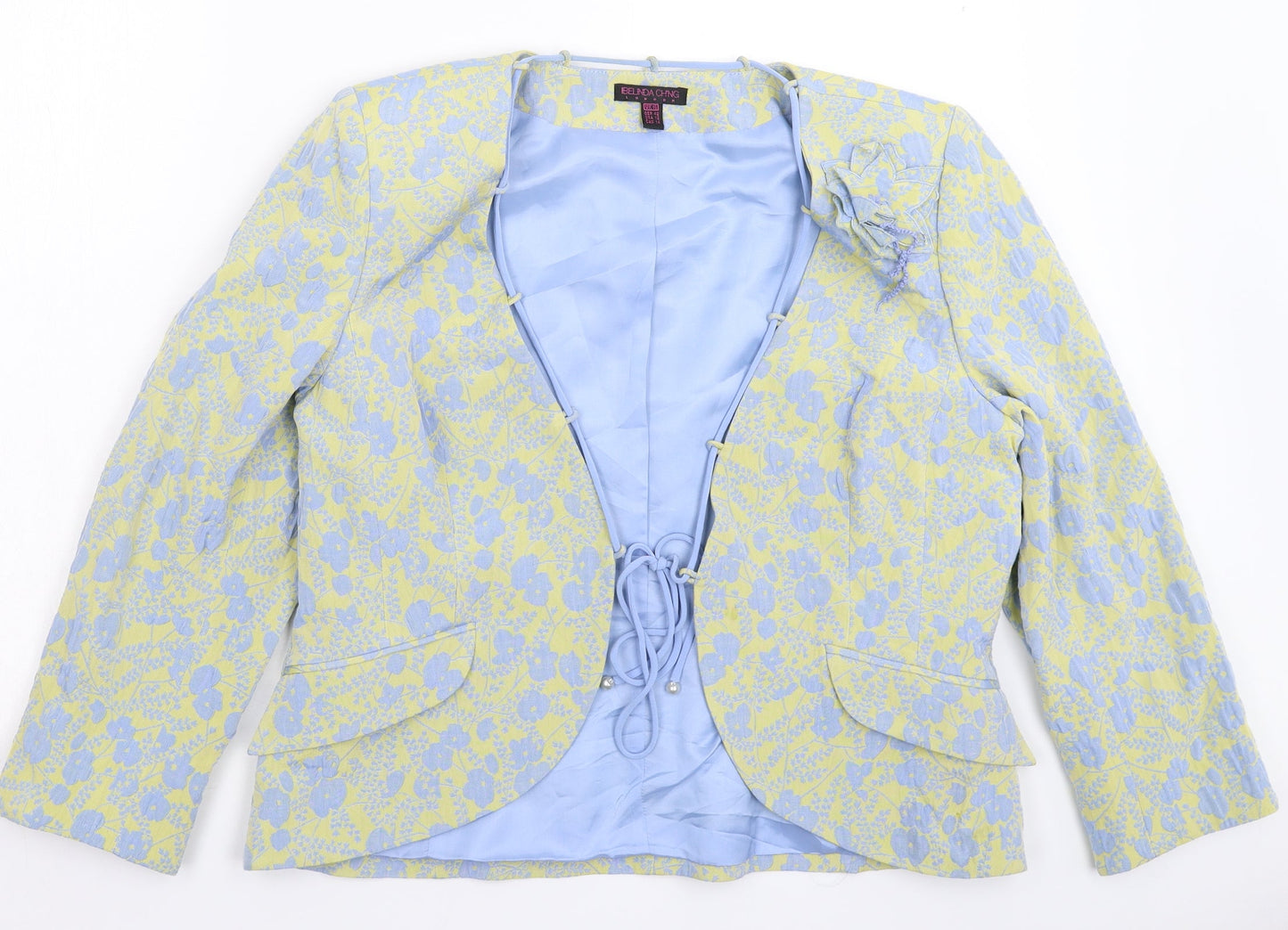 Belinda Womens Multicoloured Floral  Jacket Blazer Size 16
