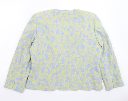 Belinda Womens Multicoloured Floral  Jacket Blazer Size 16