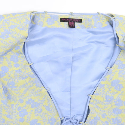 Belinda Womens Multicoloured Floral  Jacket Blazer Size 16