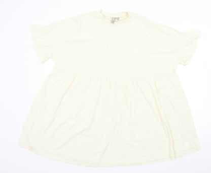 Womens UK Size 6 ASOS Beige Basic T-Shirt