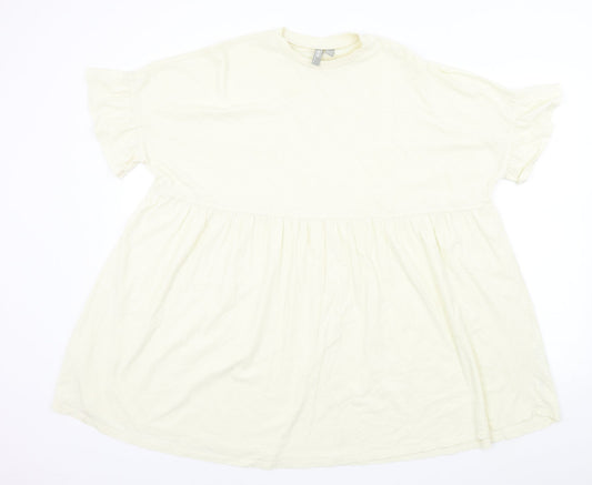 Womens UK Size 6 ASOS Beige Basic T-Shirt