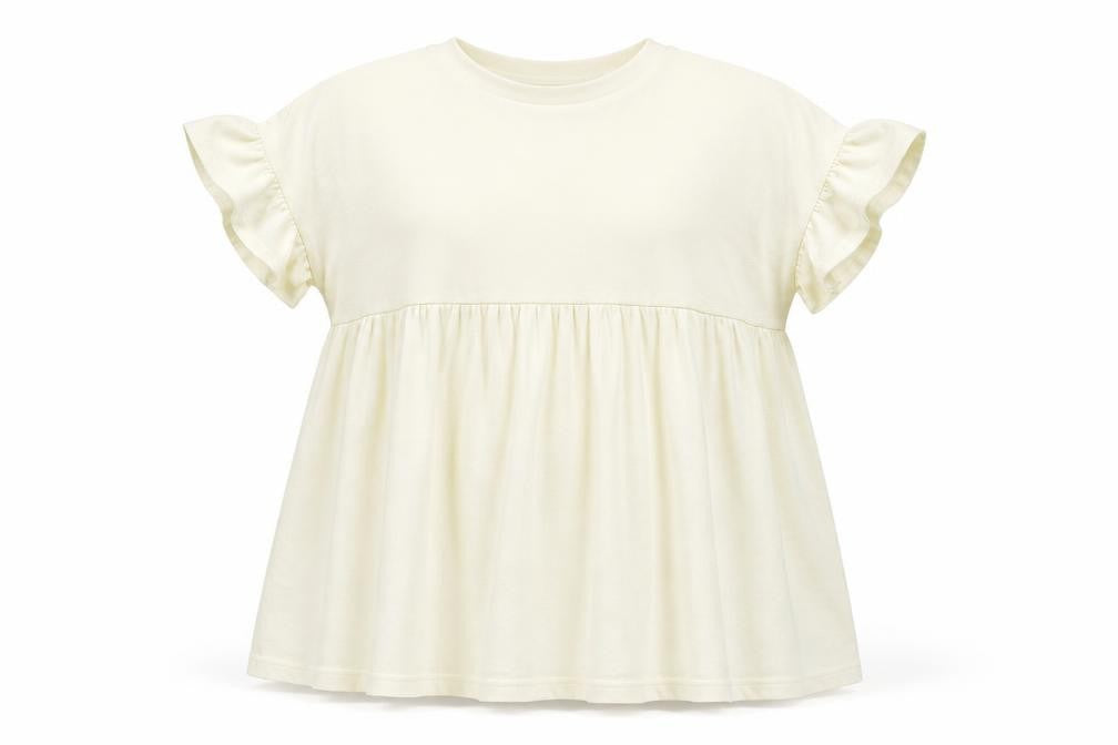 Womens UK Size 6 ASOS Beige Basic T-Shirt