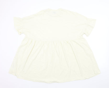 Womens UK Size 6 ASOS Beige Basic T-Shirt