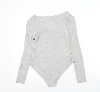 Brave Soul Womens Grey Colourblock  Bodysuit One-Piece Size M