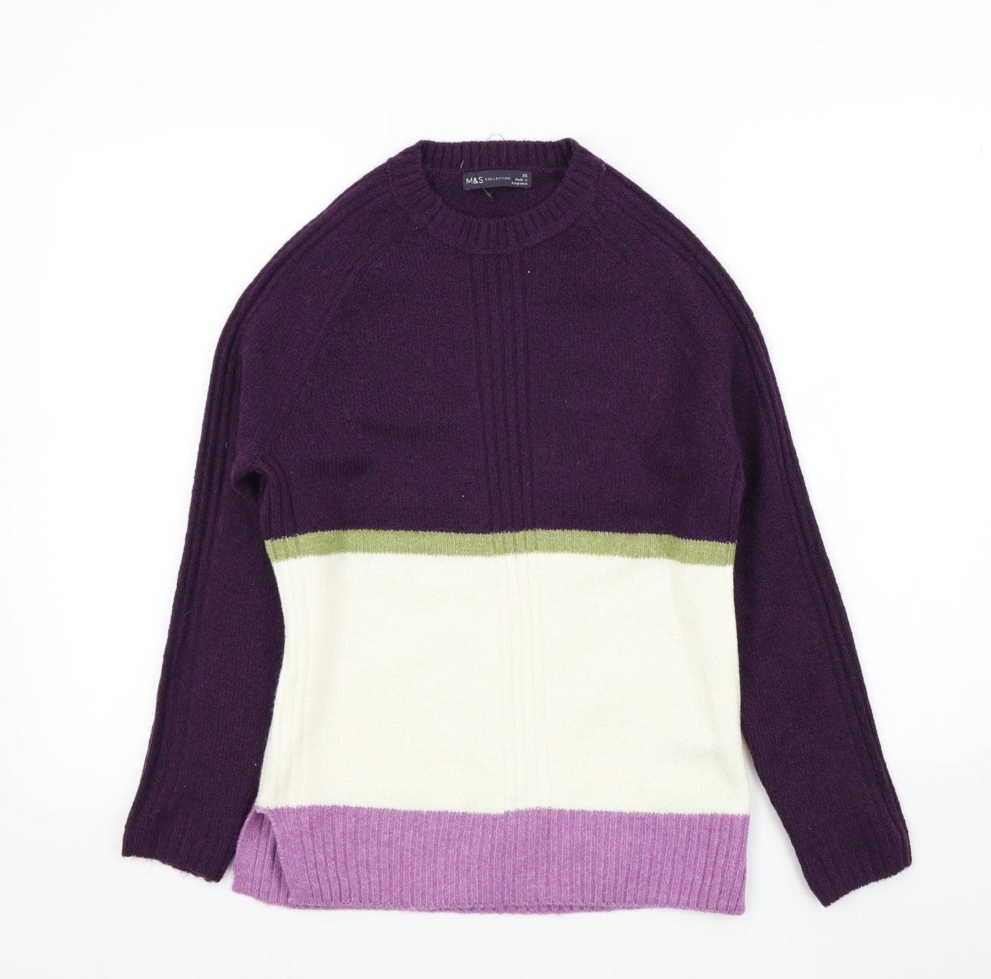 Womens UK Size XS M&S Purple Pullover Jumper