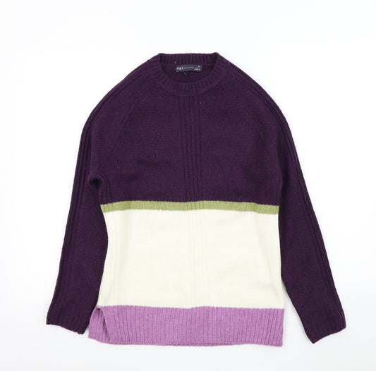 Womens UK Size XS M&S Purple Pullover Jumper