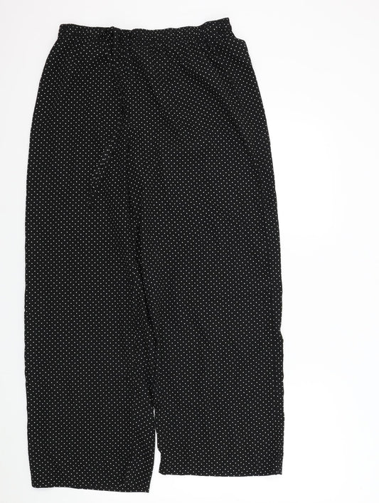 ORIGINALS Womens Black Polka Dot  Trousers  Size M L27 in
