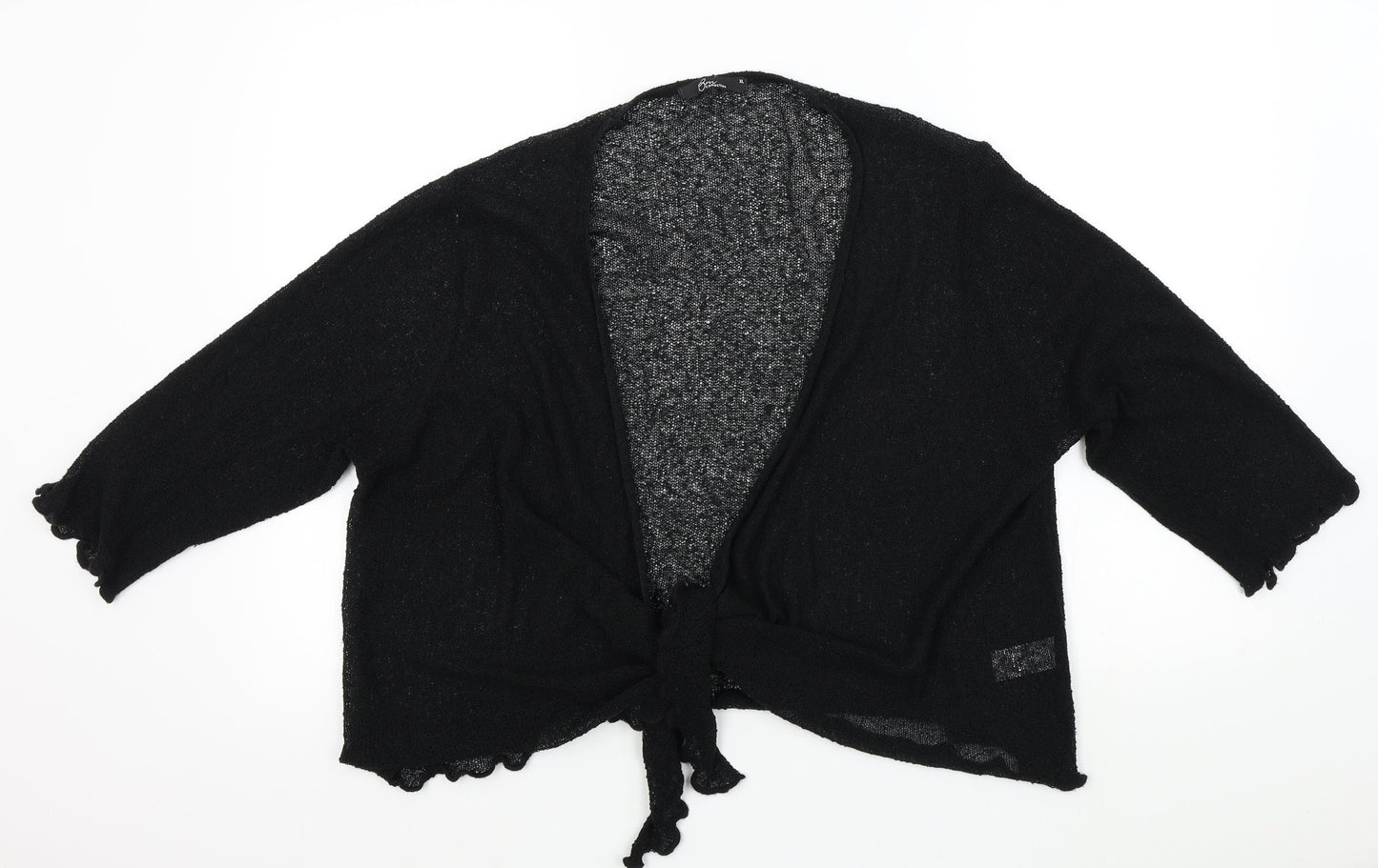bm Collection Womens Black   Cardigan Jumper Size XL