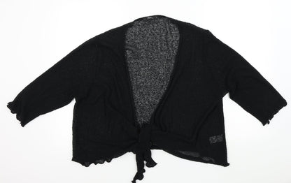 bm Collection Womens Black   Cardigan Jumper Size XL