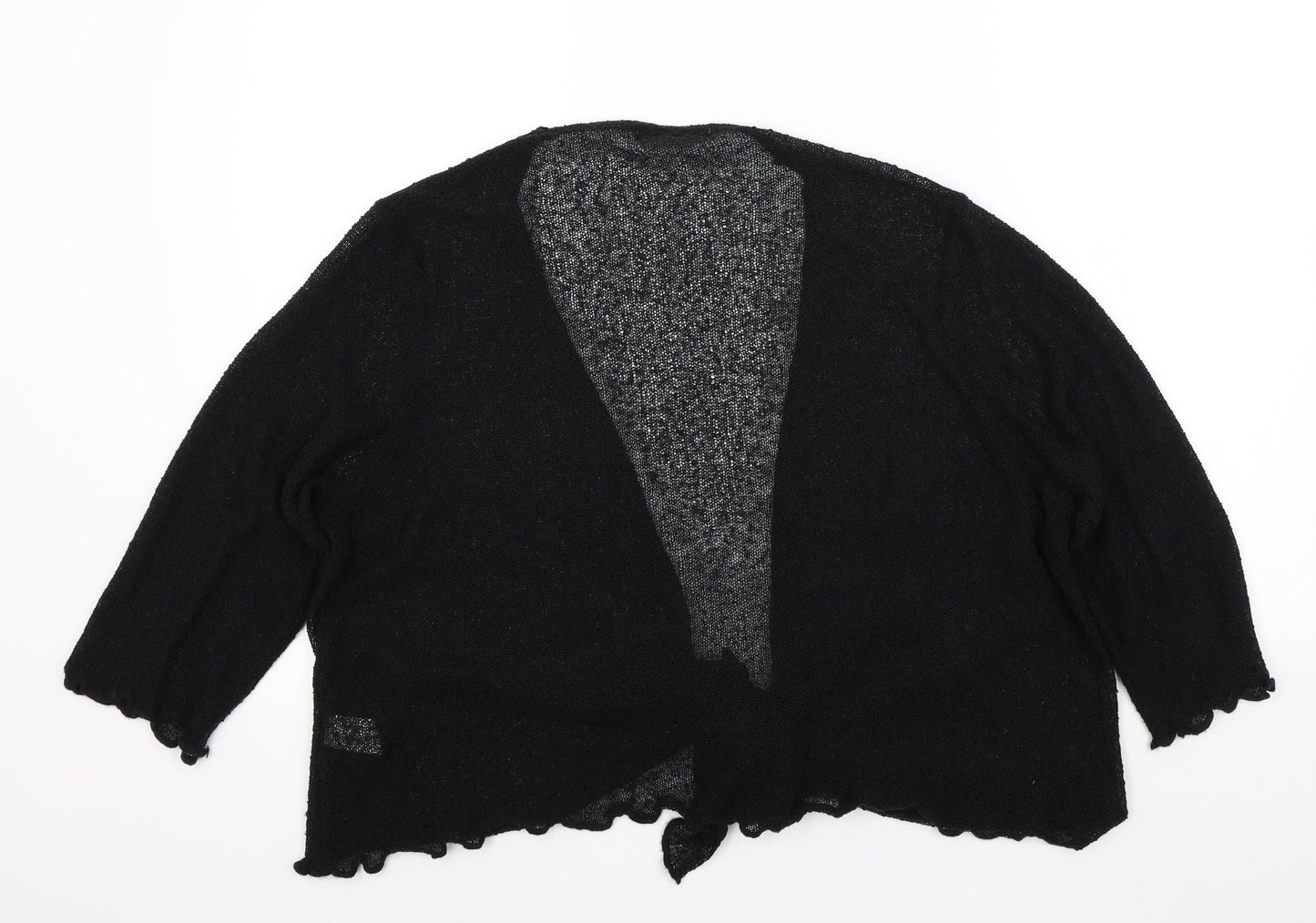 bm Collection Womens Black   Cardigan Jumper Size XL