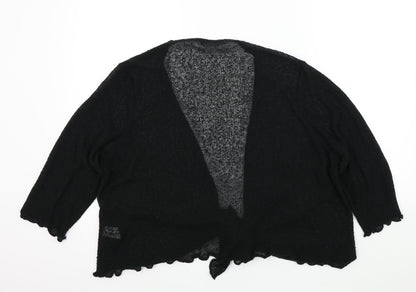 bm Collection Womens Black   Cardigan Jumper Size XL