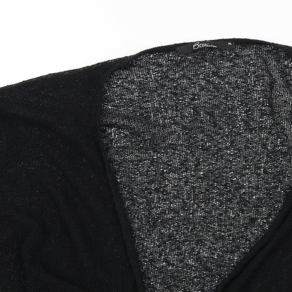 bm Collection Womens Black   Cardigan Jumper Size XL