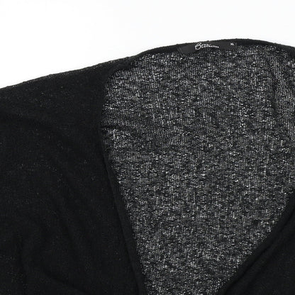 bm Collection Womens Black   Cardigan Jumper Size XL