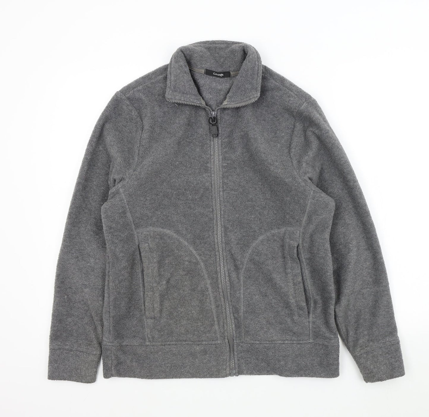 George Womens Grey   Full Zip Jumper Size S