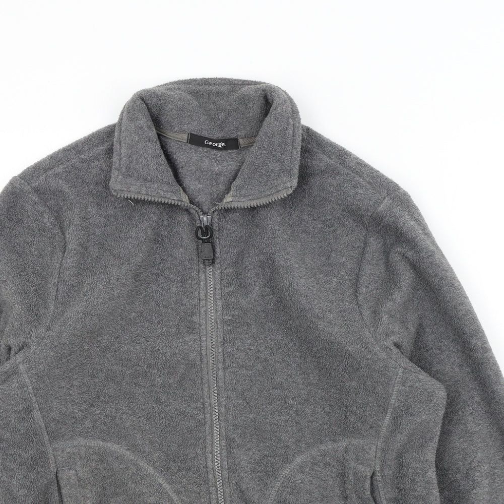 George Womens Grey   Full Zip Jumper Size S